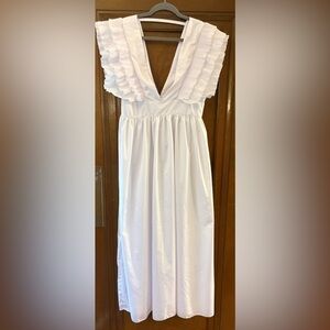 White Ruffled Maxi Dress